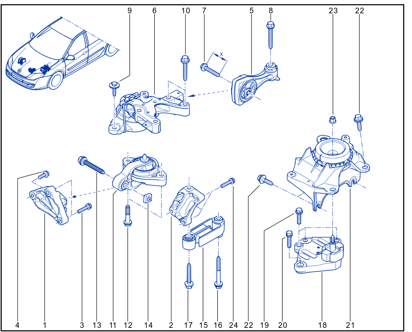 Engine And Transmission Assembly Support - 01052033
