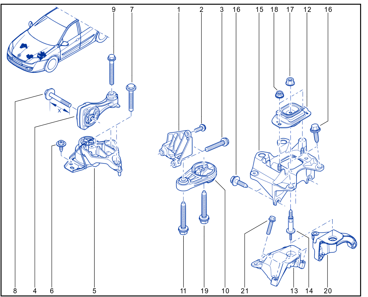 Engine And Transmission Assembly Support - 01052046