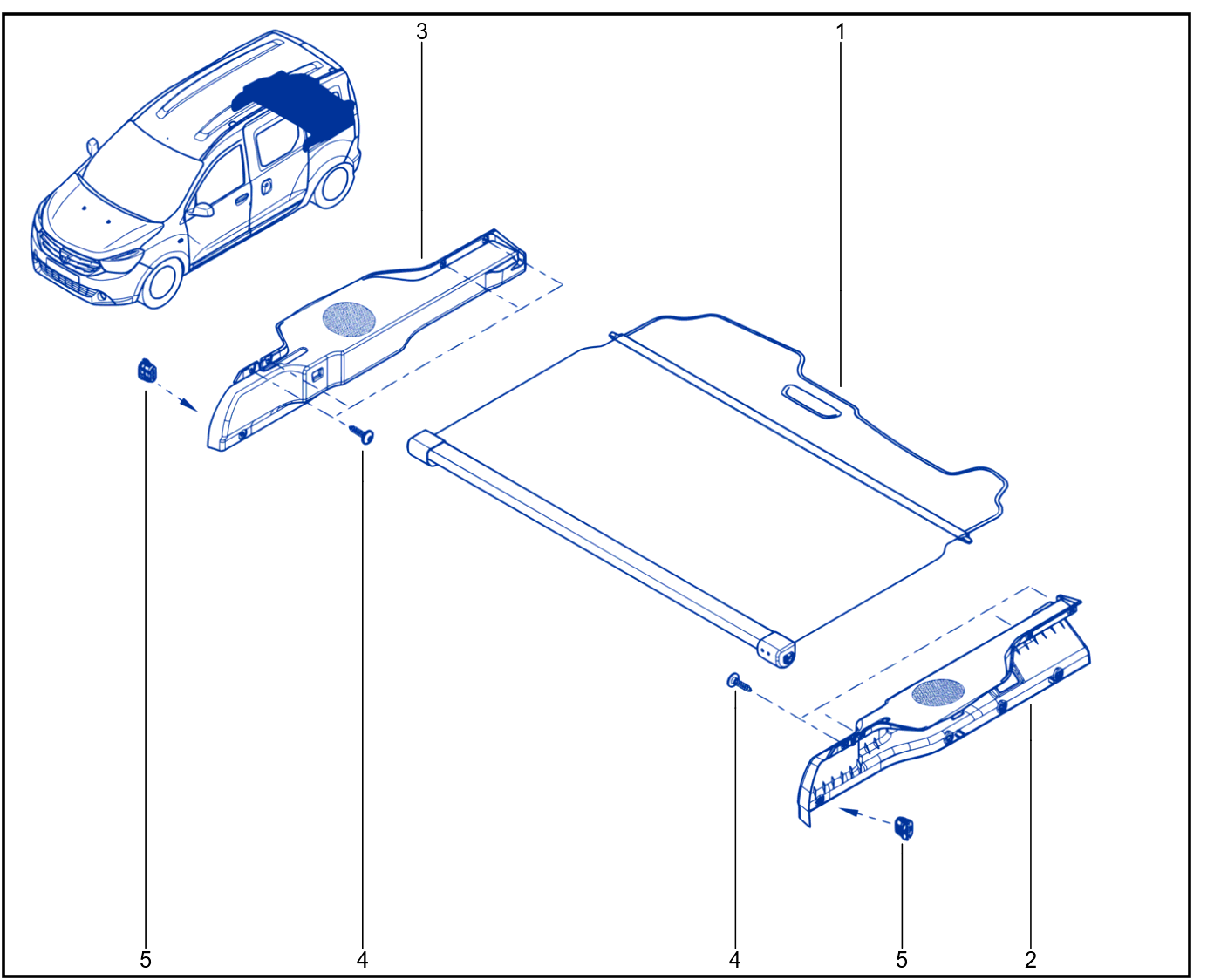Rear Parcel Shelf - 01052319