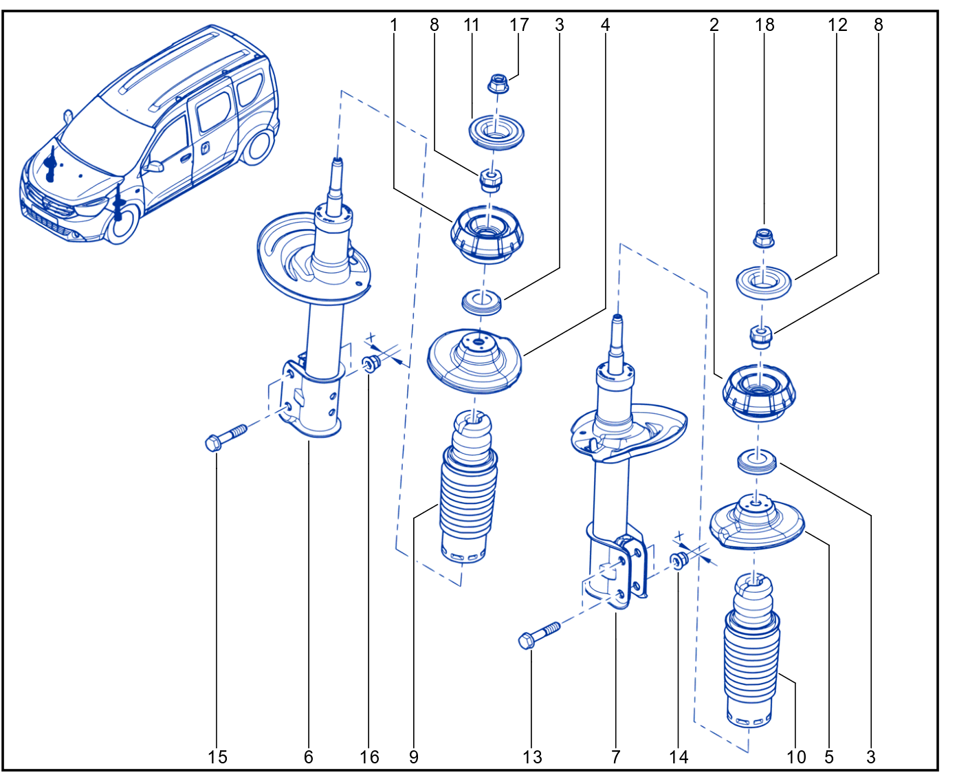 Suspension - Front Shock Absorption - 01053692