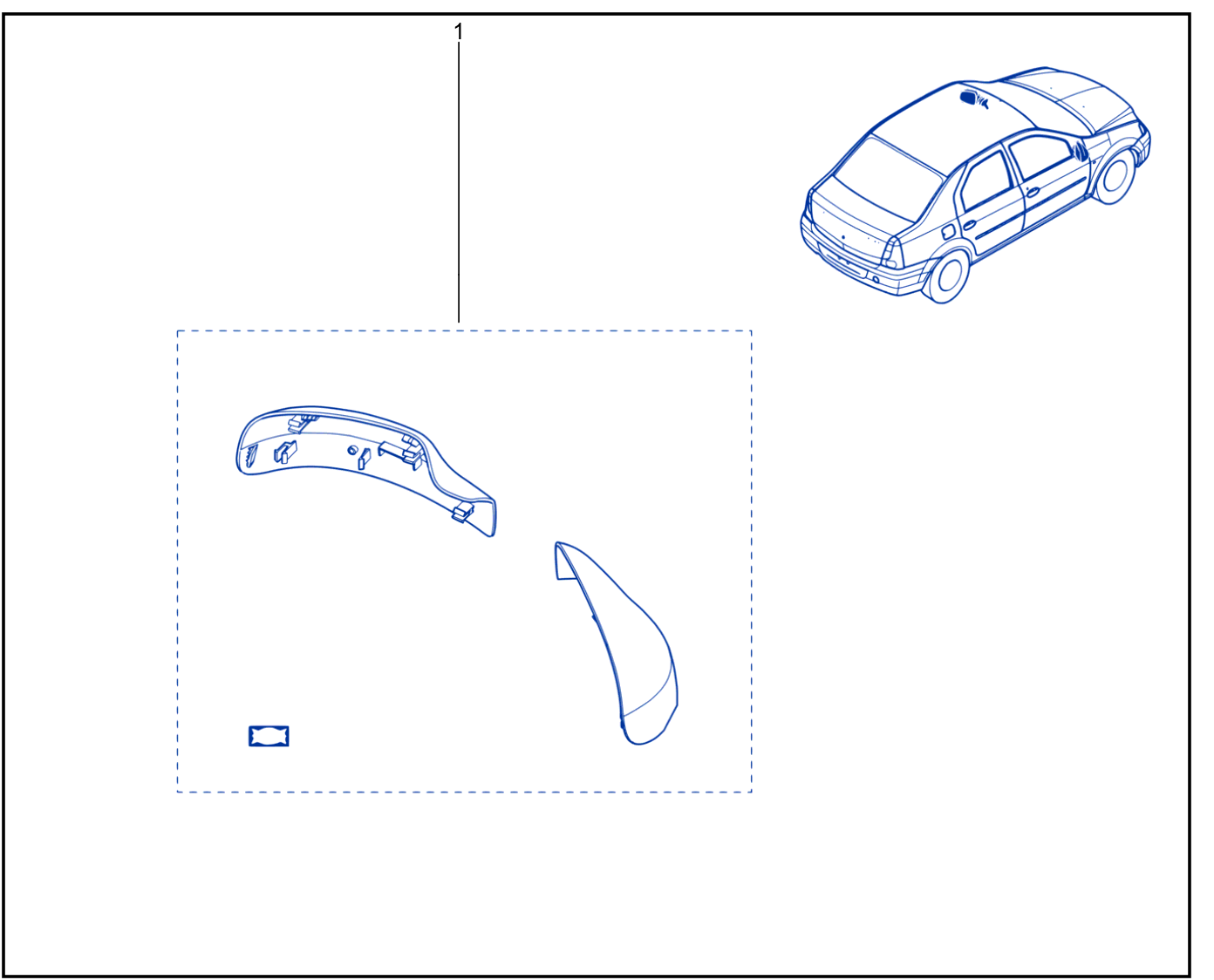 Rear View Mirror Casing - 01056018