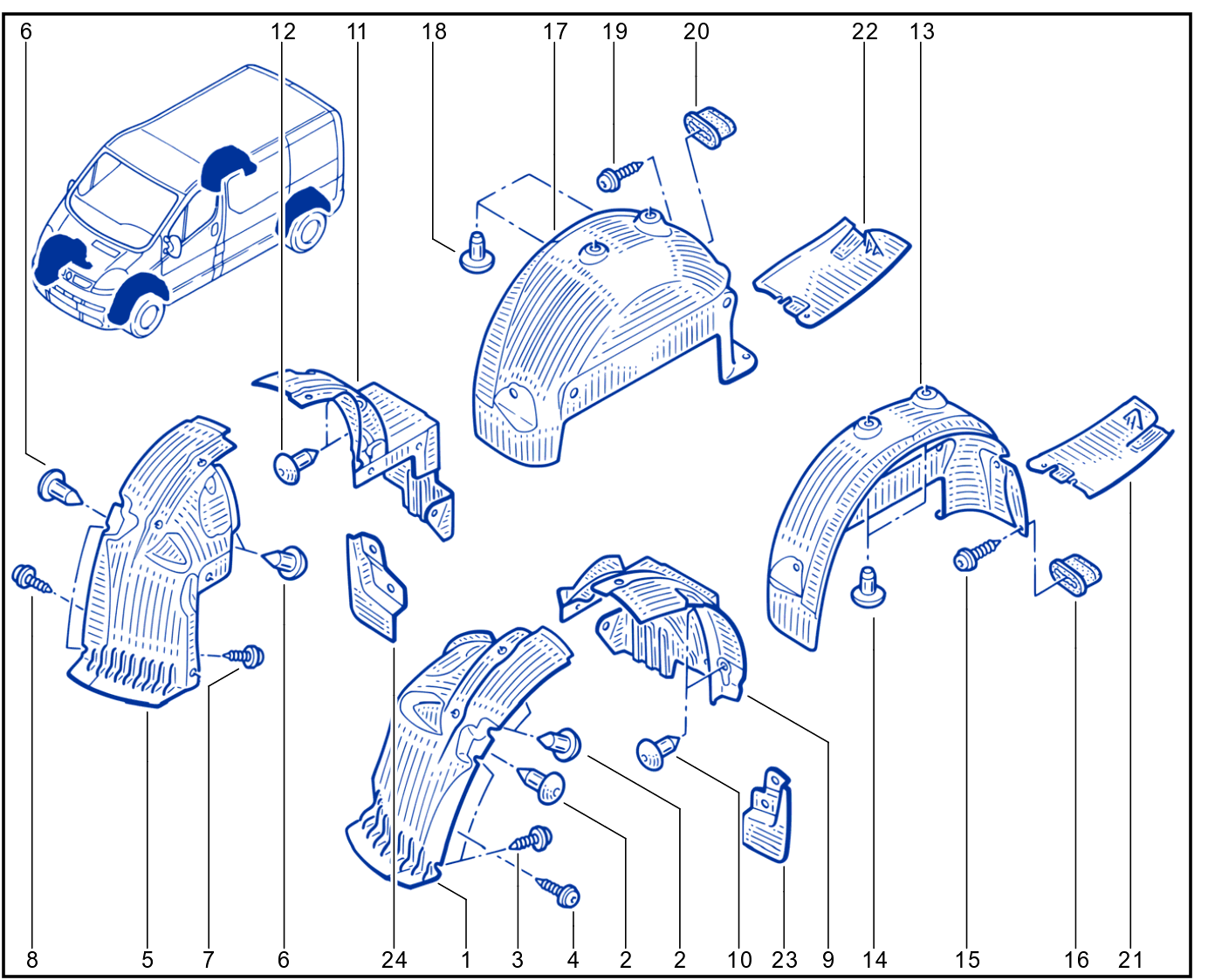 Wheel Arch - Mud Flap - 01058601