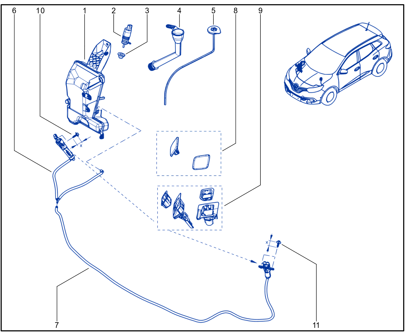 Headlight Wiping - Washing - 01061449