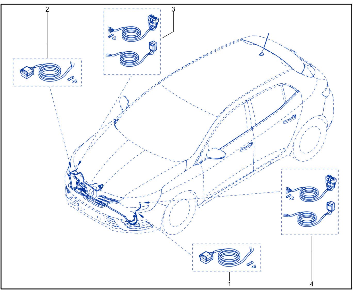Wiring - Front End Panel Components - 01062122