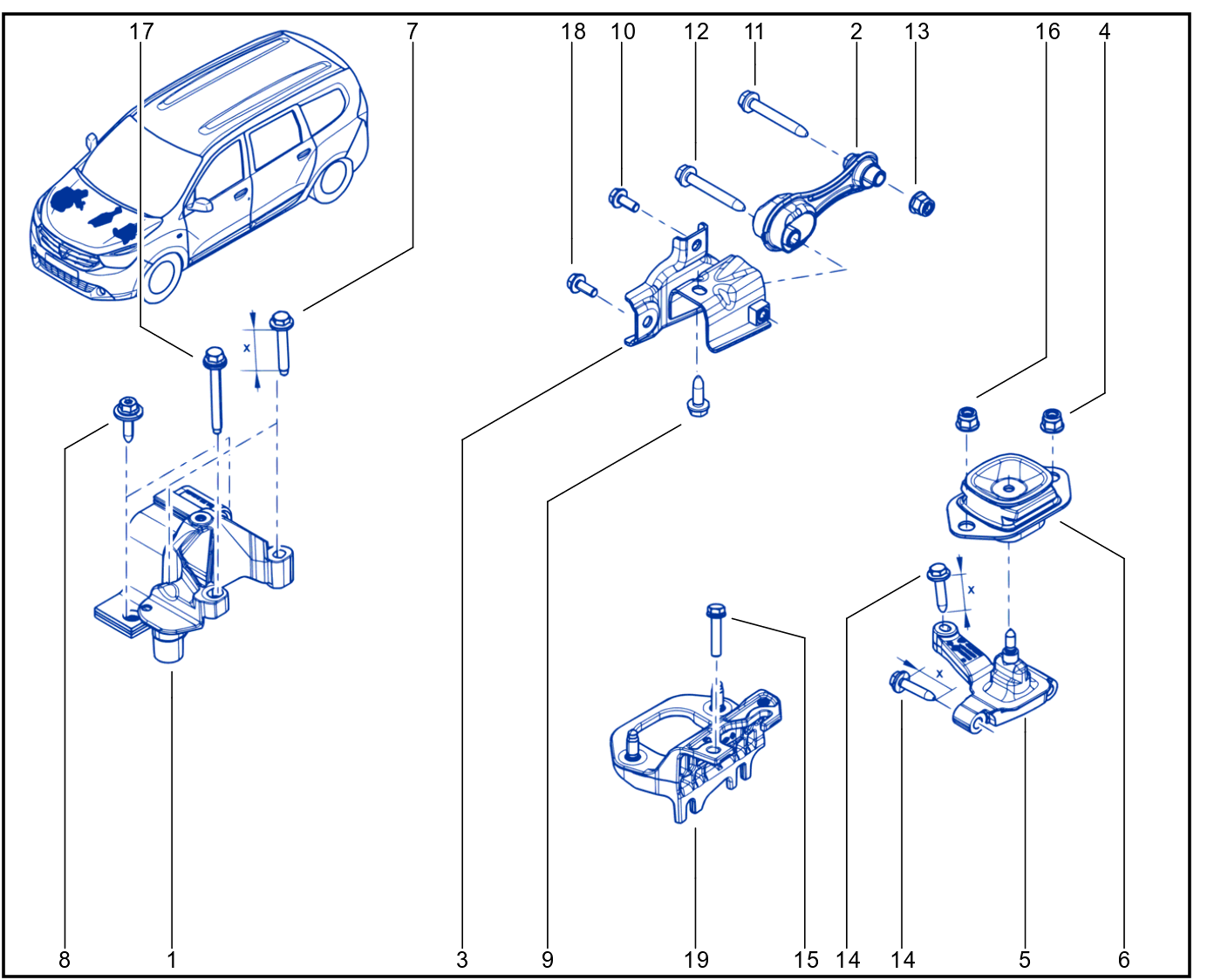 Engine And Transmission Assembly Support - 01063094