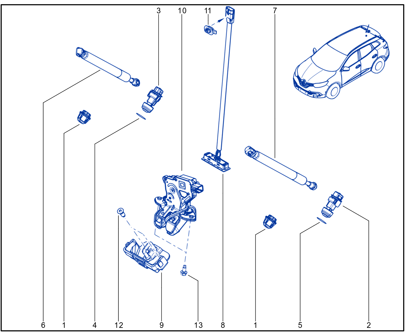 Rear Opening Element Control And Mechanism - 01066638