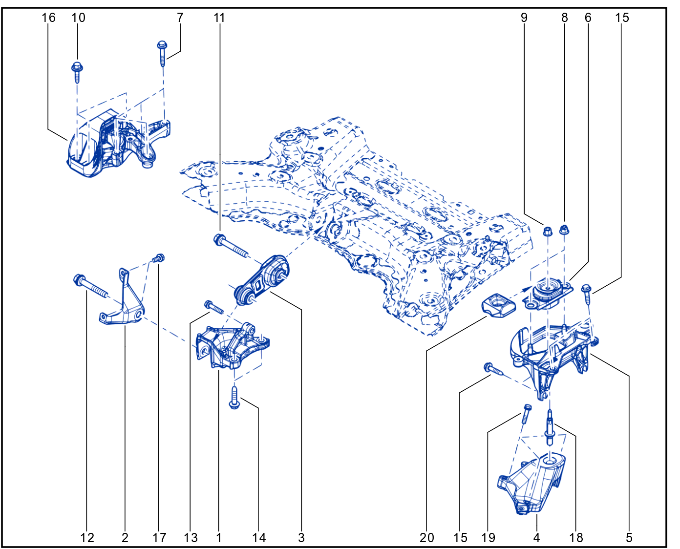 Engine And Transmission Assembly Support - 01067142