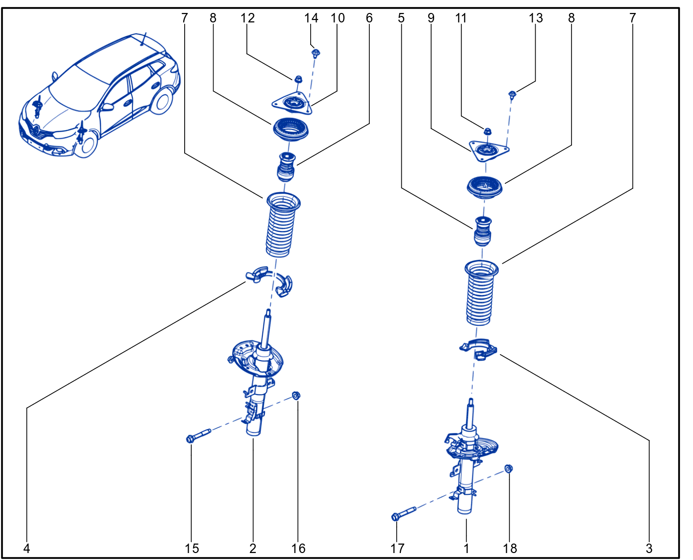 Suspension - Front Shock Absorption - 01068279