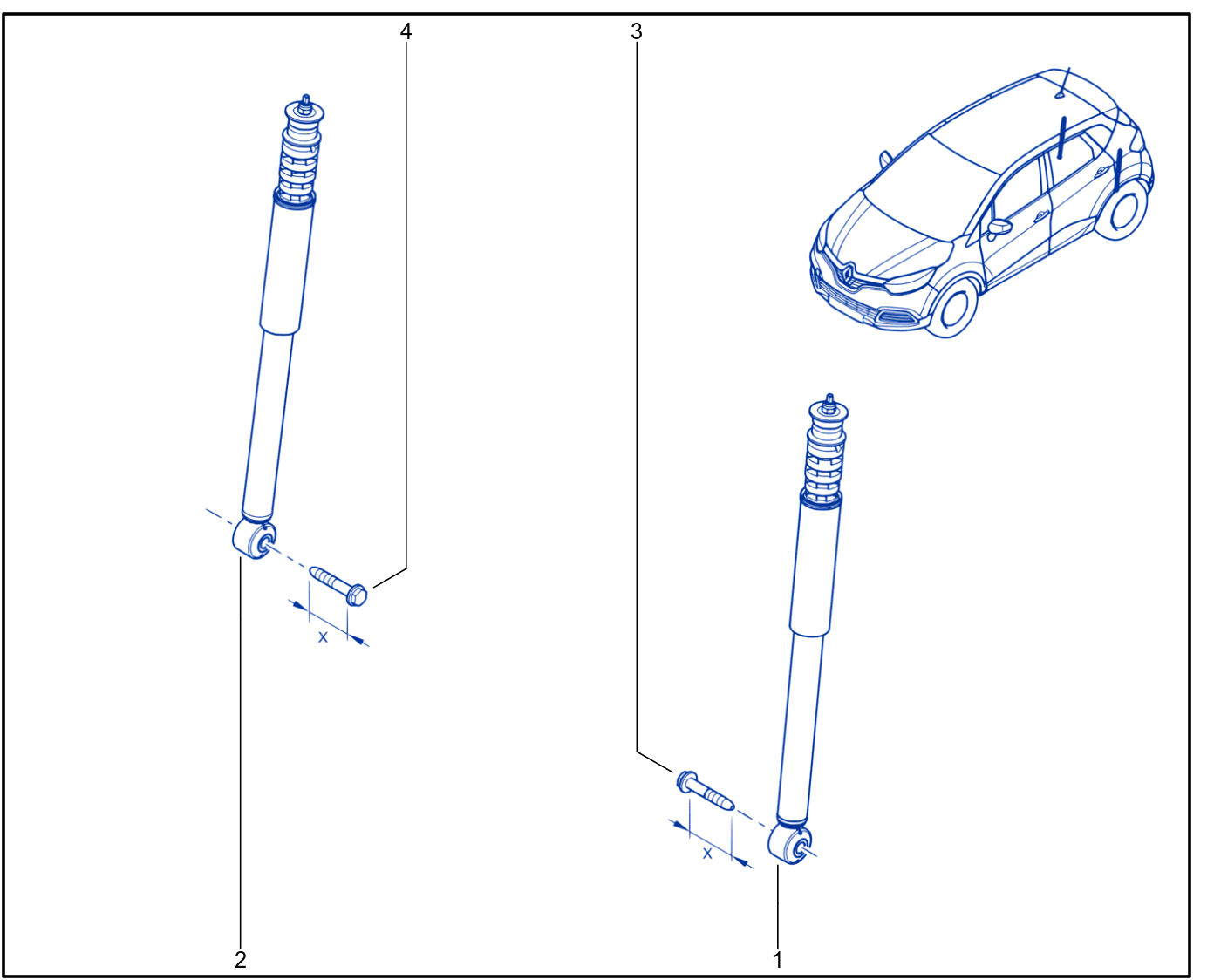 Suspension - Rear Shock Absorption - 01069935