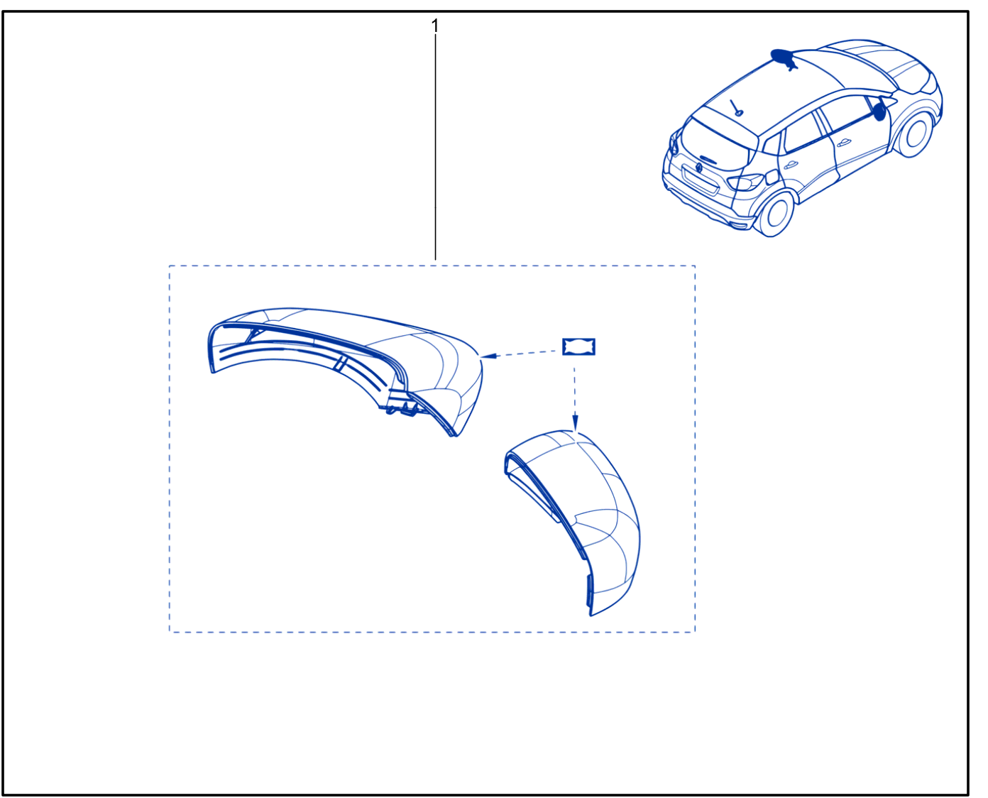 Rear View Mirror Casing - 01071042
