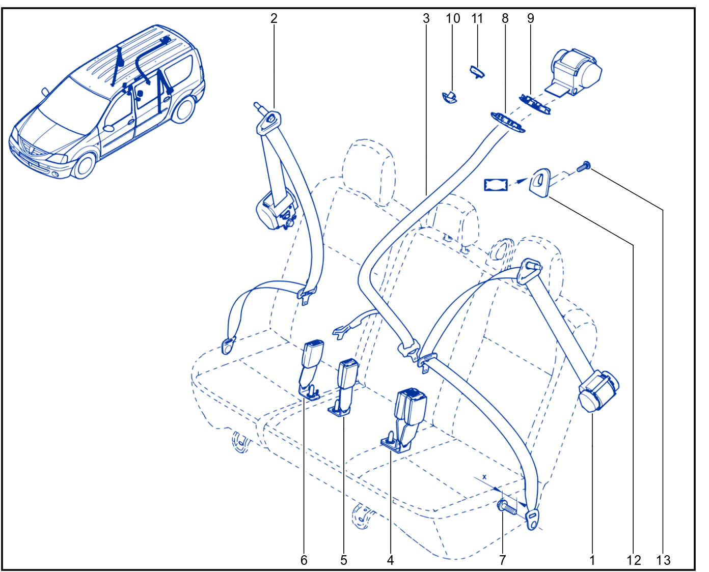 Rear Seat Belt - 01071487