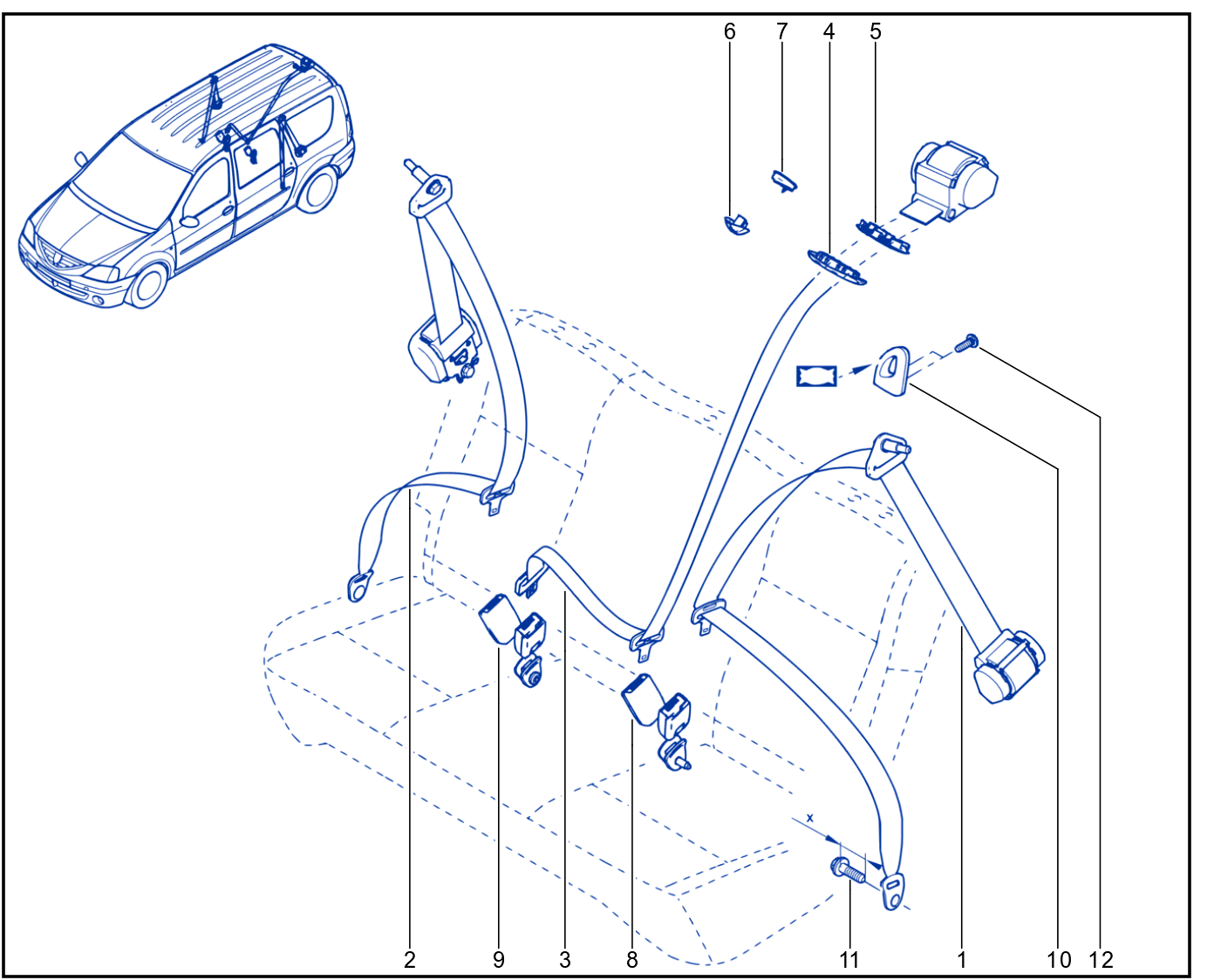 Rear Seat Belt - 01071603