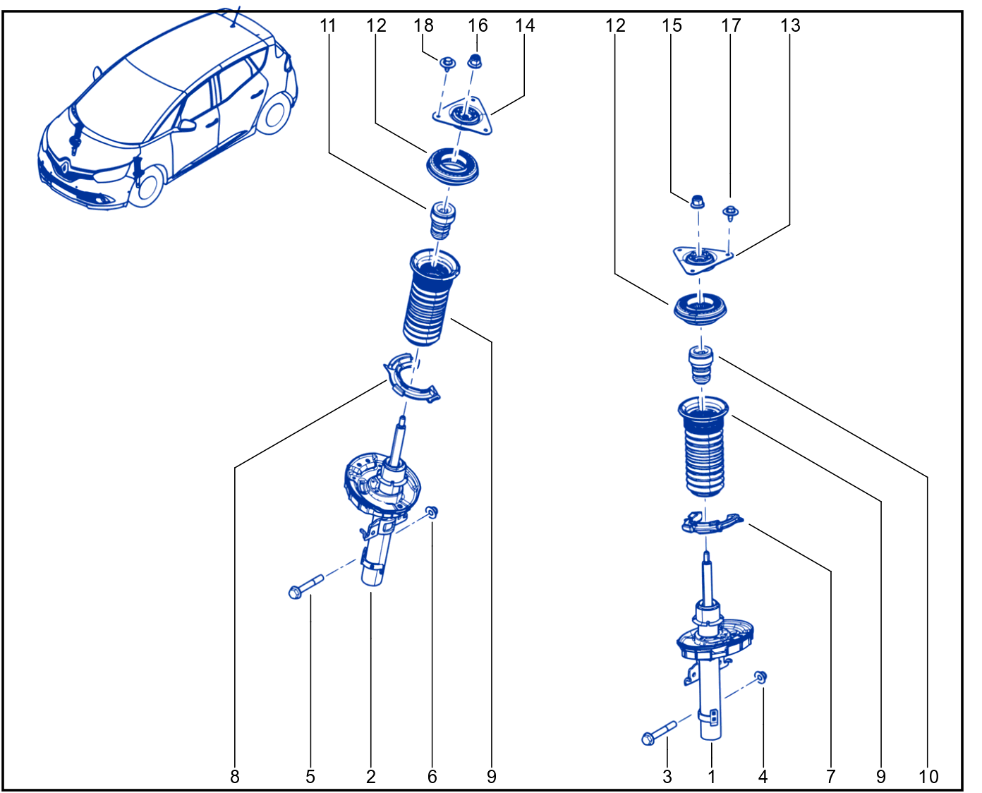 Suspension - Front Shock Absorption - 01071683