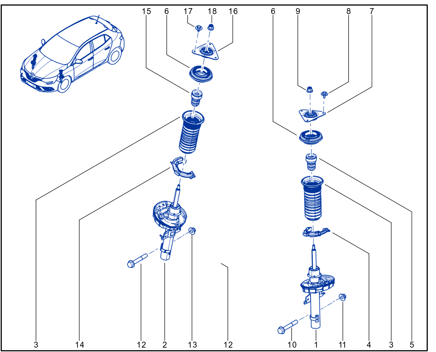 Suspension - Front Shock Absorption - 01071774