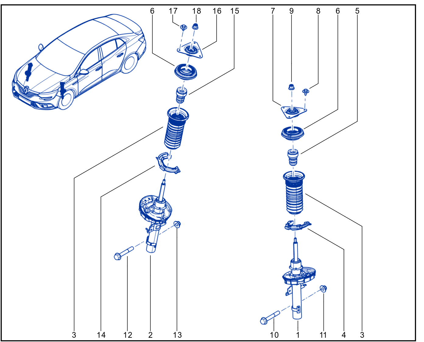 Suspension - Front Shock Absorption - 01072423