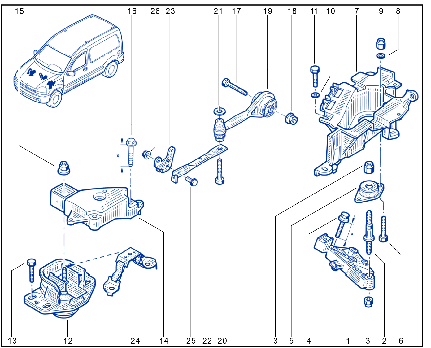 Engine And Transmission Assembly Support - 01075735