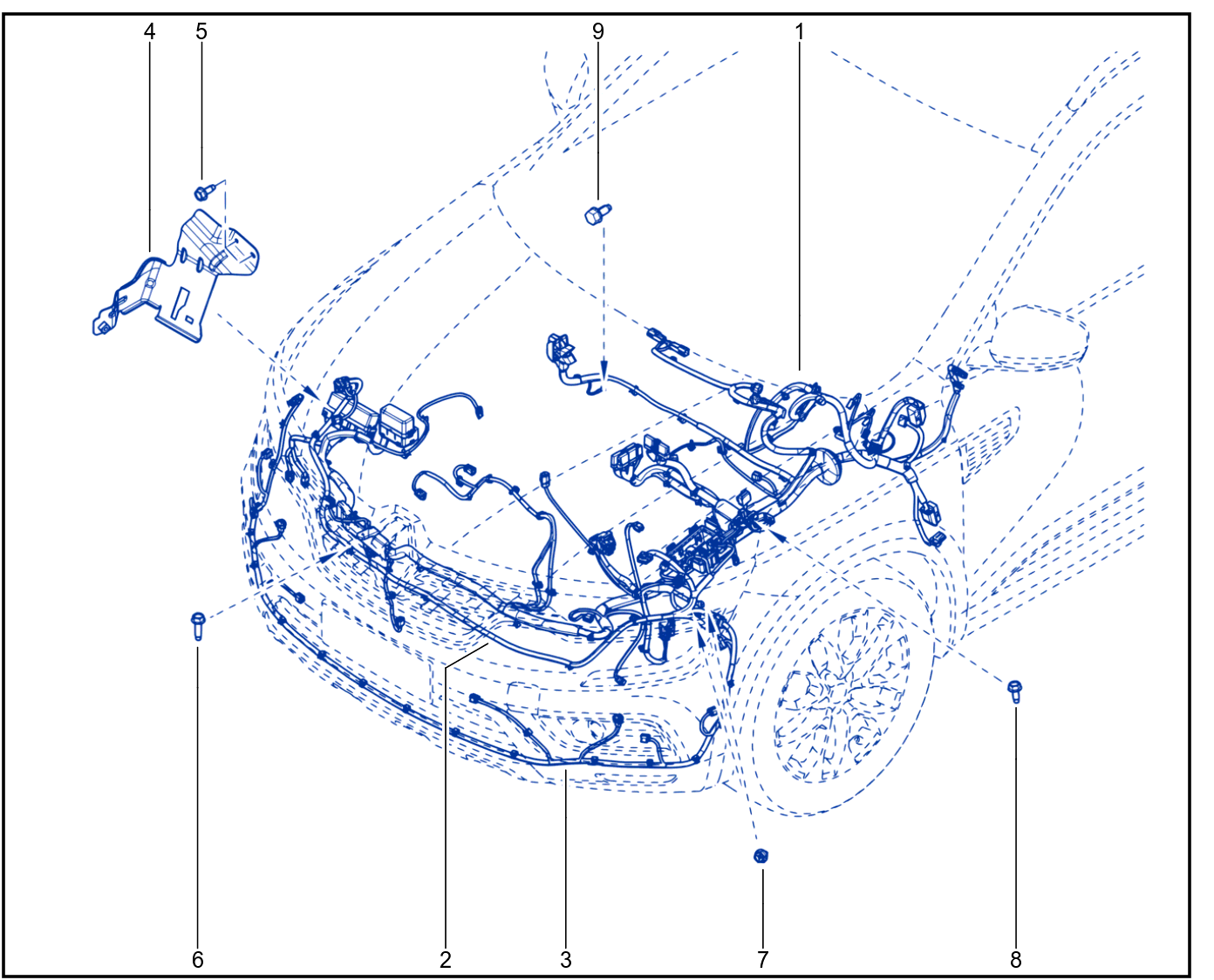 Wiring - Front End Panel Components - 01075972