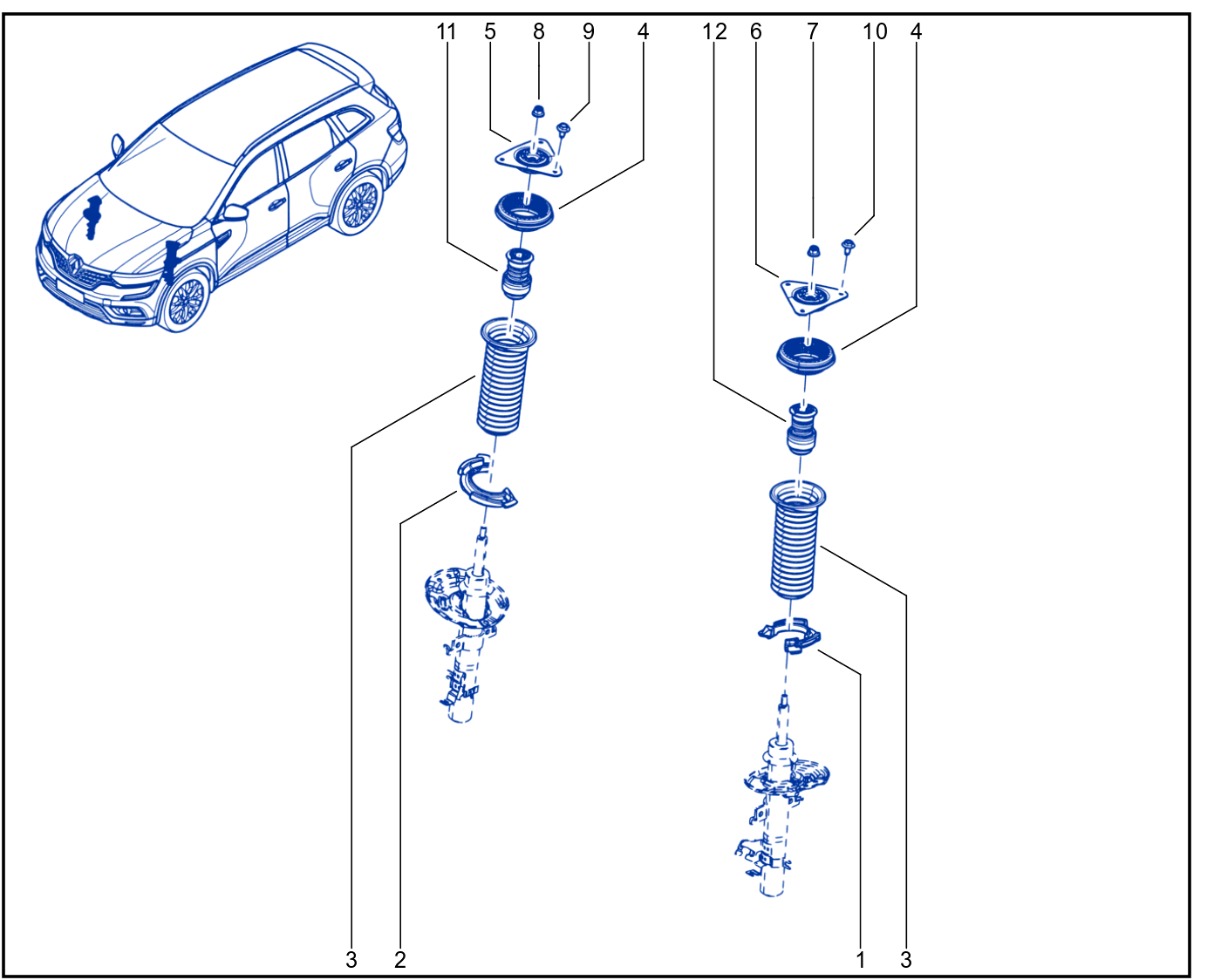 Suspension - Front Shock Absorption - 01076622