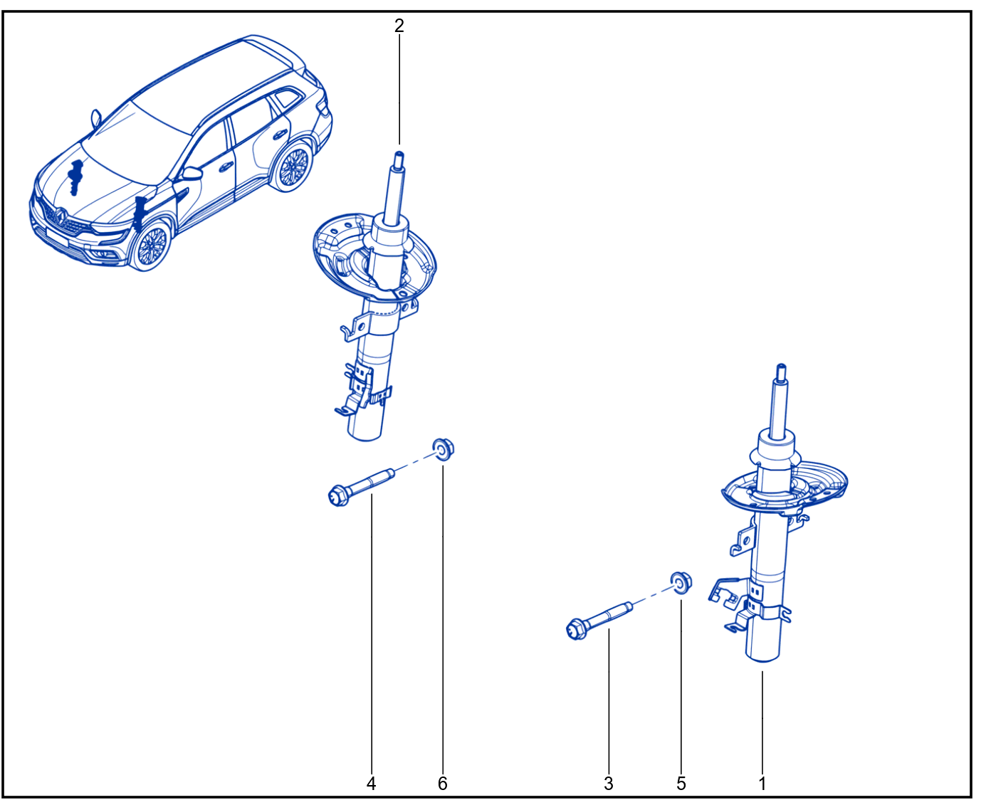 Suspension - Front Shock Absorption - 01076623