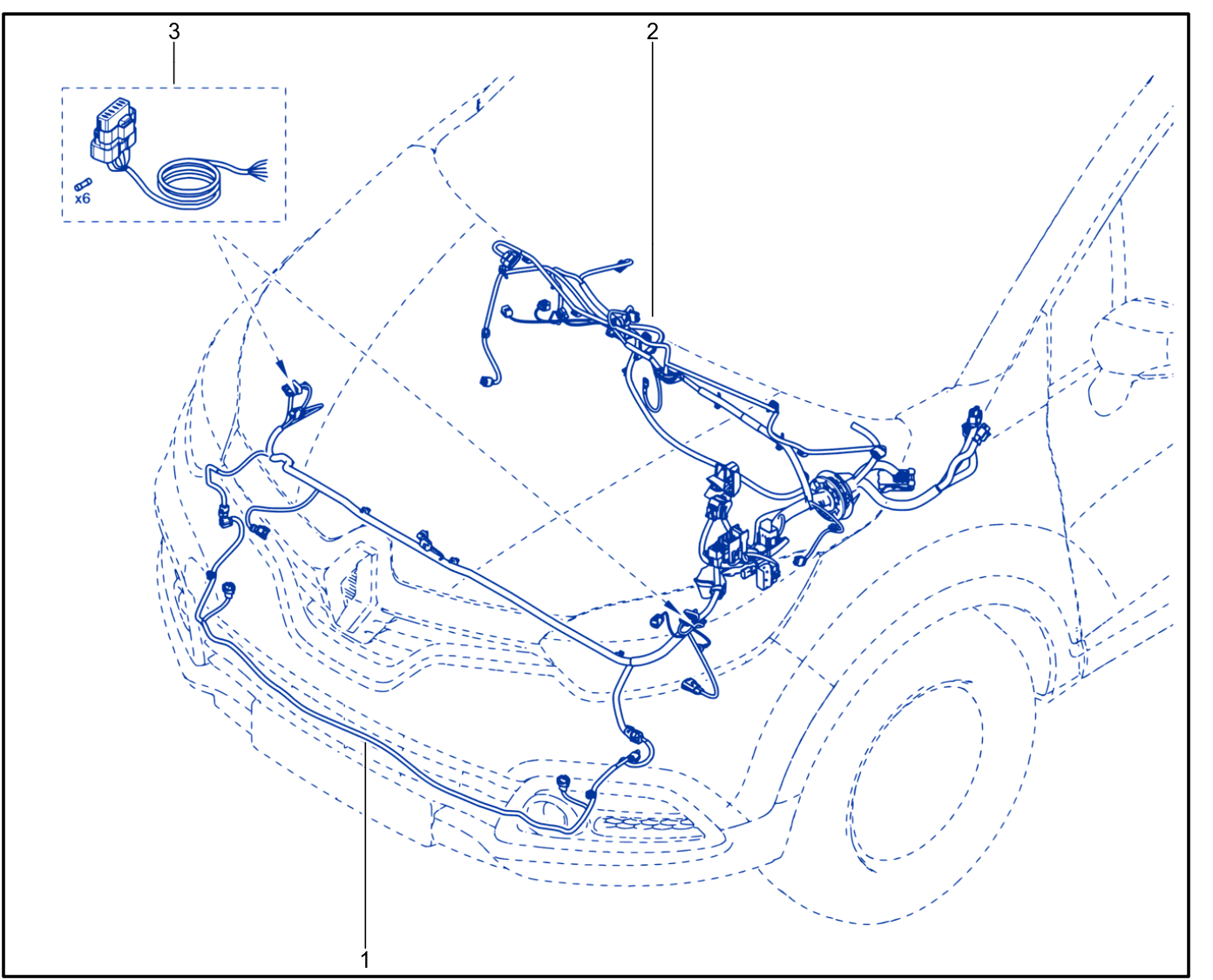 Wiring - Front End Panel Components - 01076742