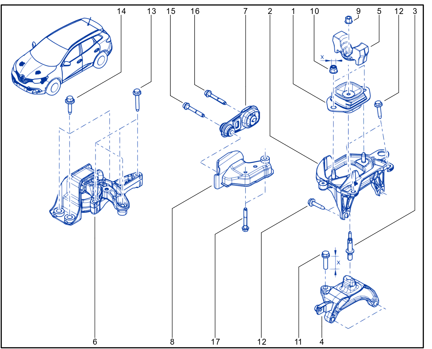 Engine And Transmission Assembly Support - 01077442