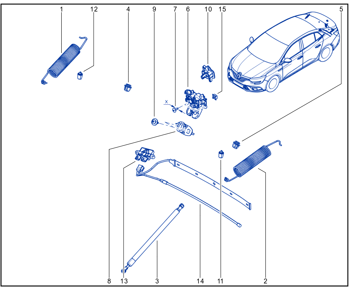 Rear Opening Element Control And Mechanism - 01078872