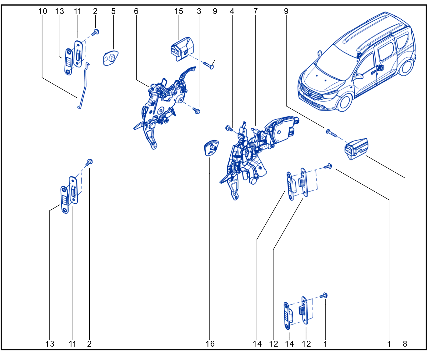 Rear Opening Element Control And Mechanism - 01079014