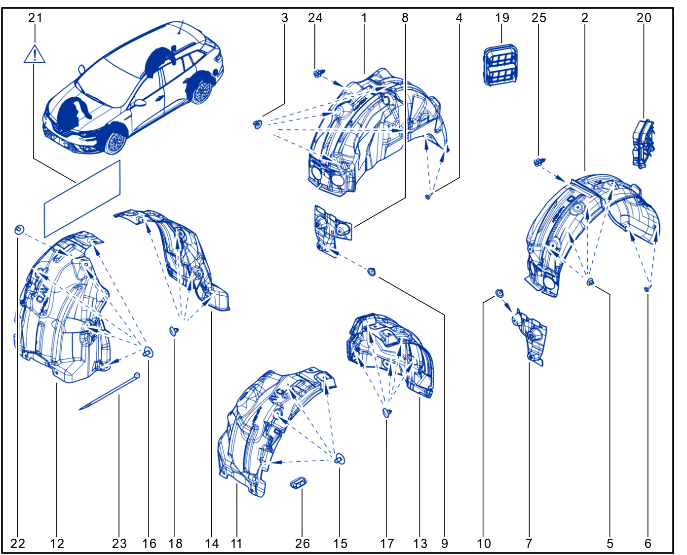 Wheel Arch - Mud Flap - 01079068