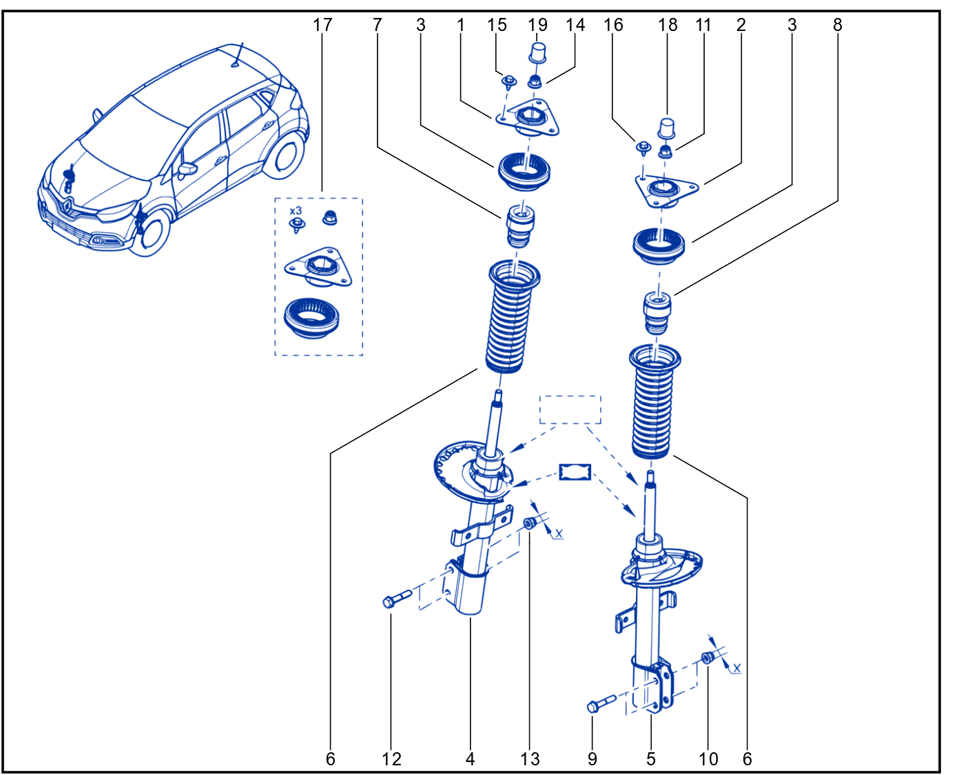 Suspension - Front Shock Absorption - 01079160