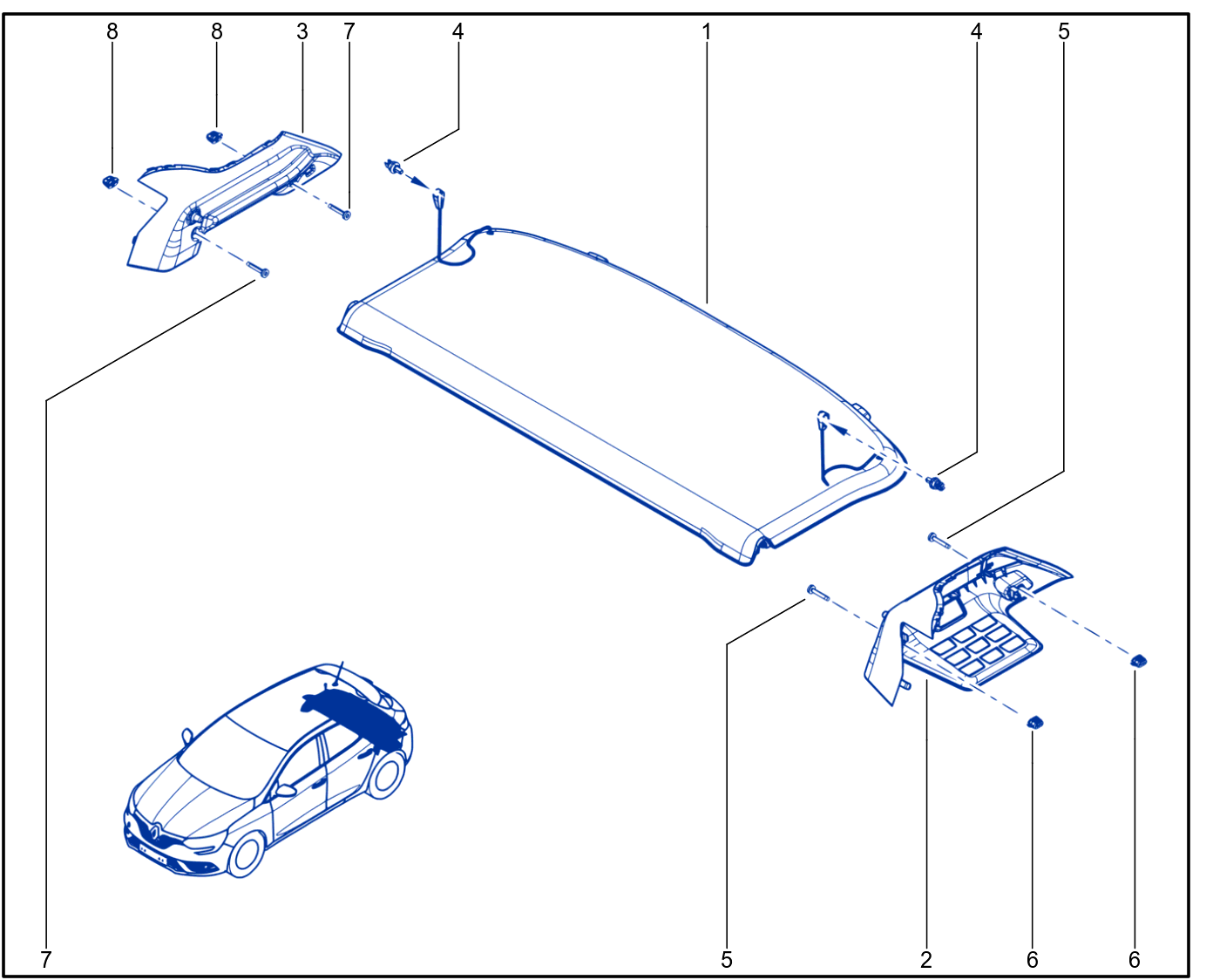 Rear Parcel Shelf - 01079307