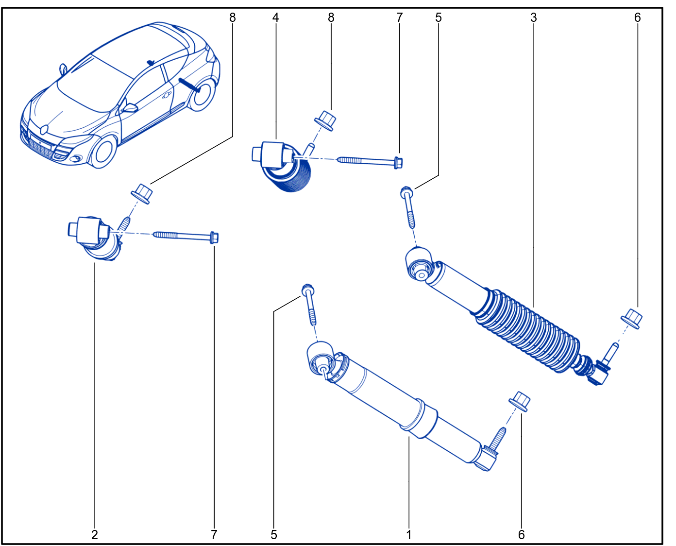 Suspension - Rear Shock Absorption - 01081392