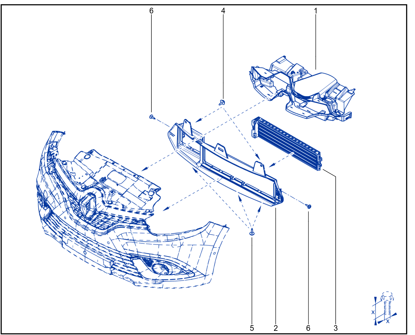 Front Bumper - Radiator Grille - 01081820