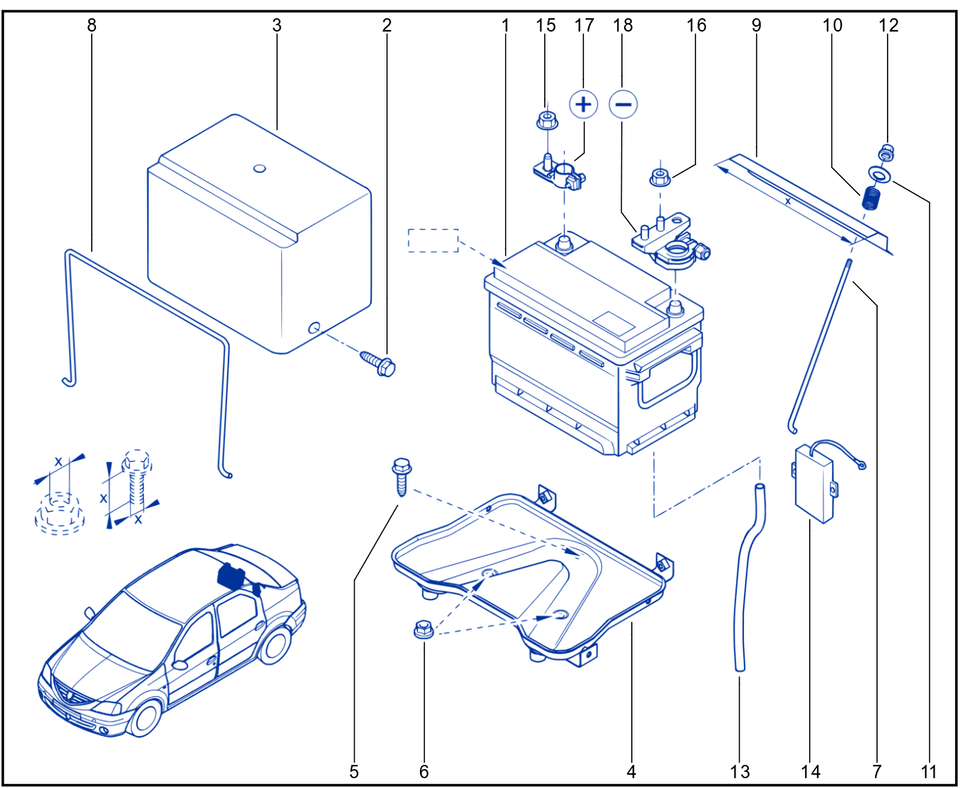 12 V Battery - 01081848