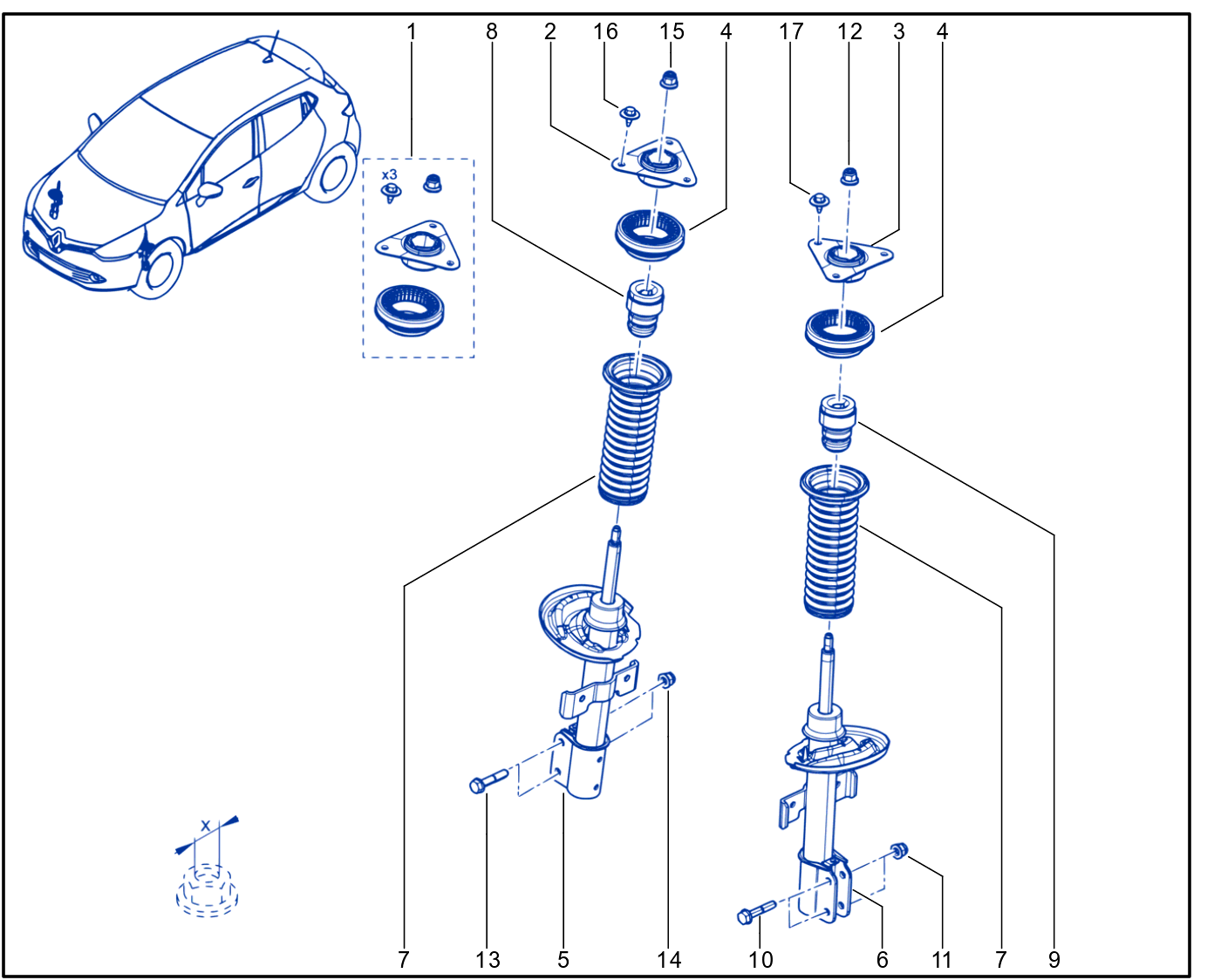 Suspension - Front Shock Absorption - 01082509