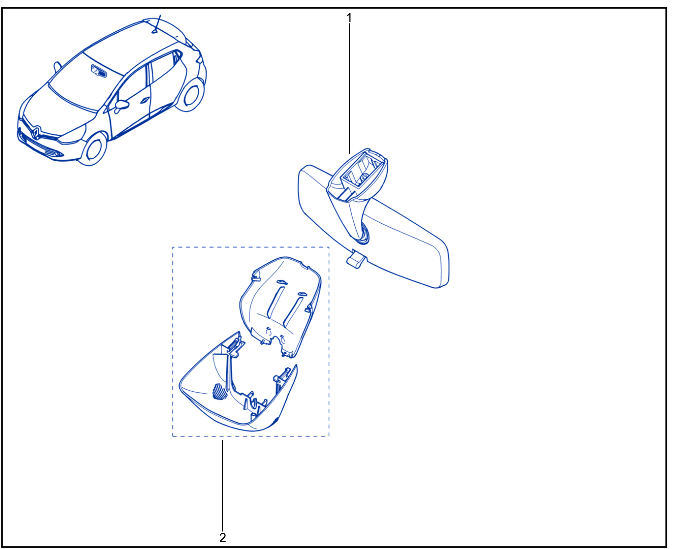Interior Rear-View Mirror - 01082674
