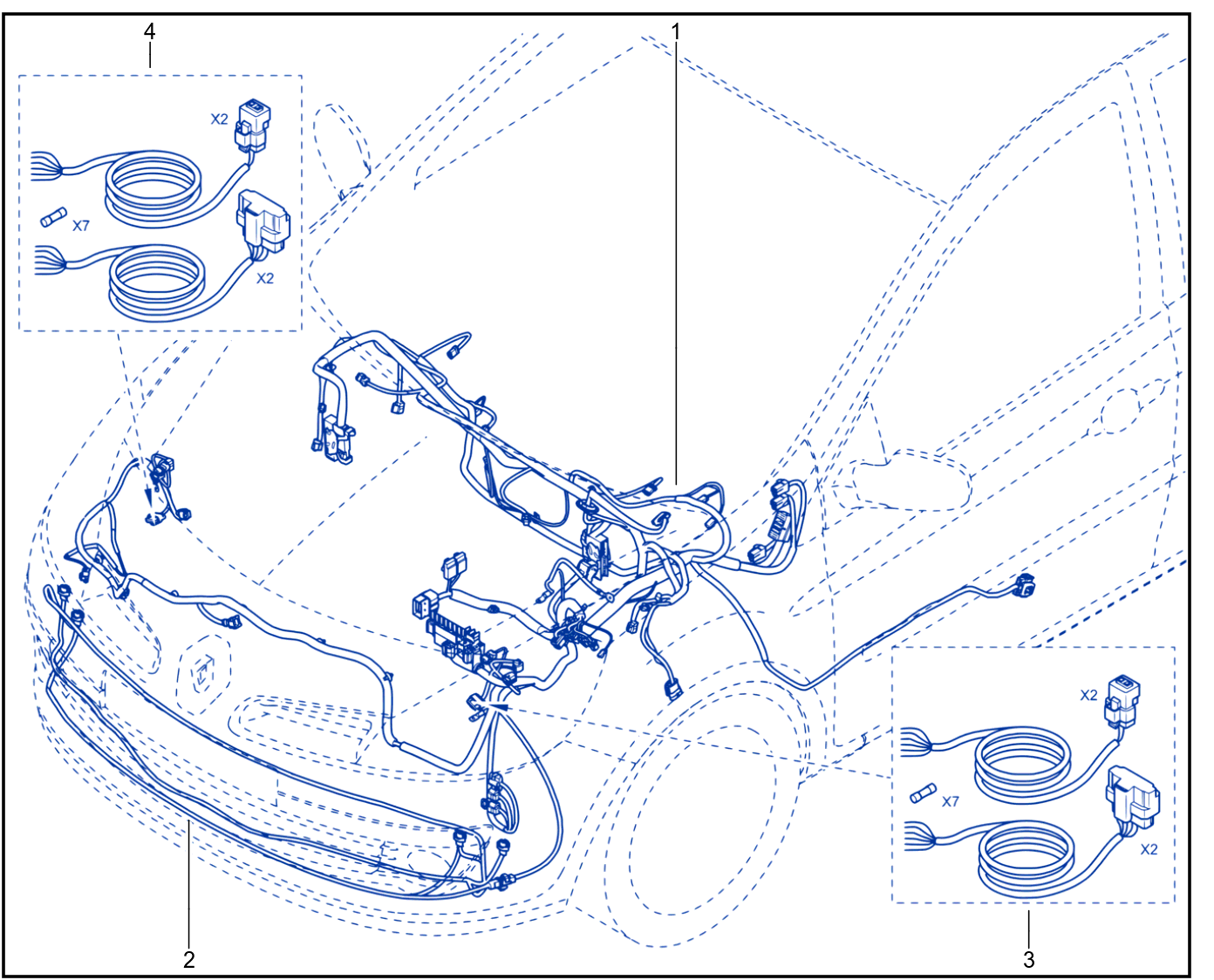 Wiring - Front End Panel Components - 01082877