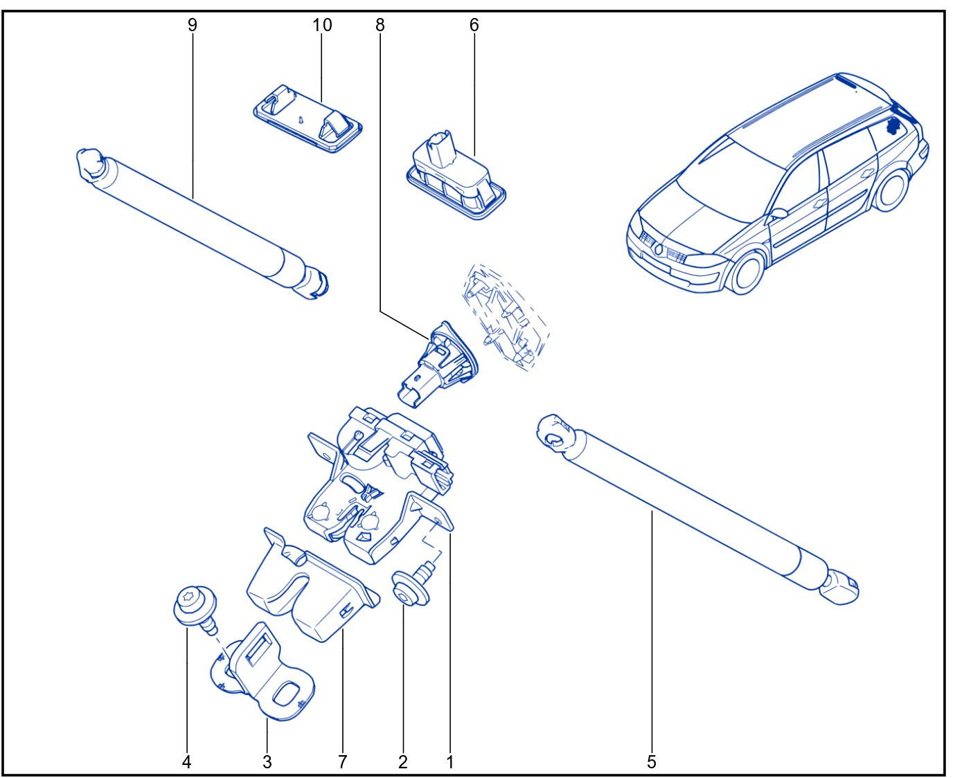 Rear Opening Element Control And Mechanism - 01083194