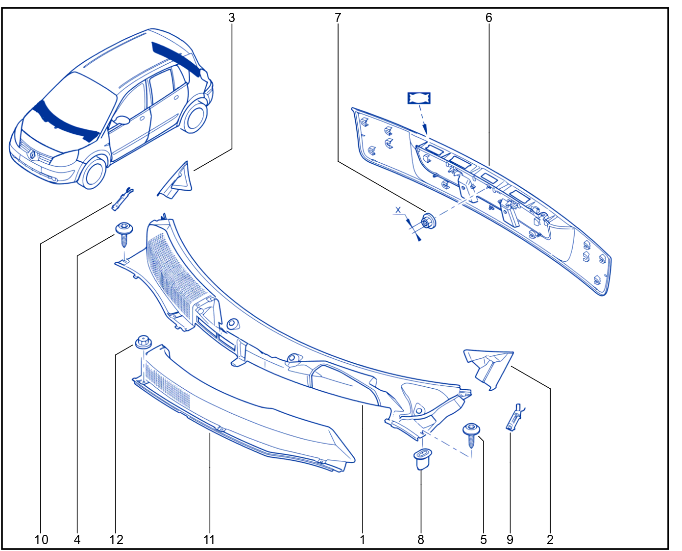 Front Bumper - Radiator Grille - 01083284