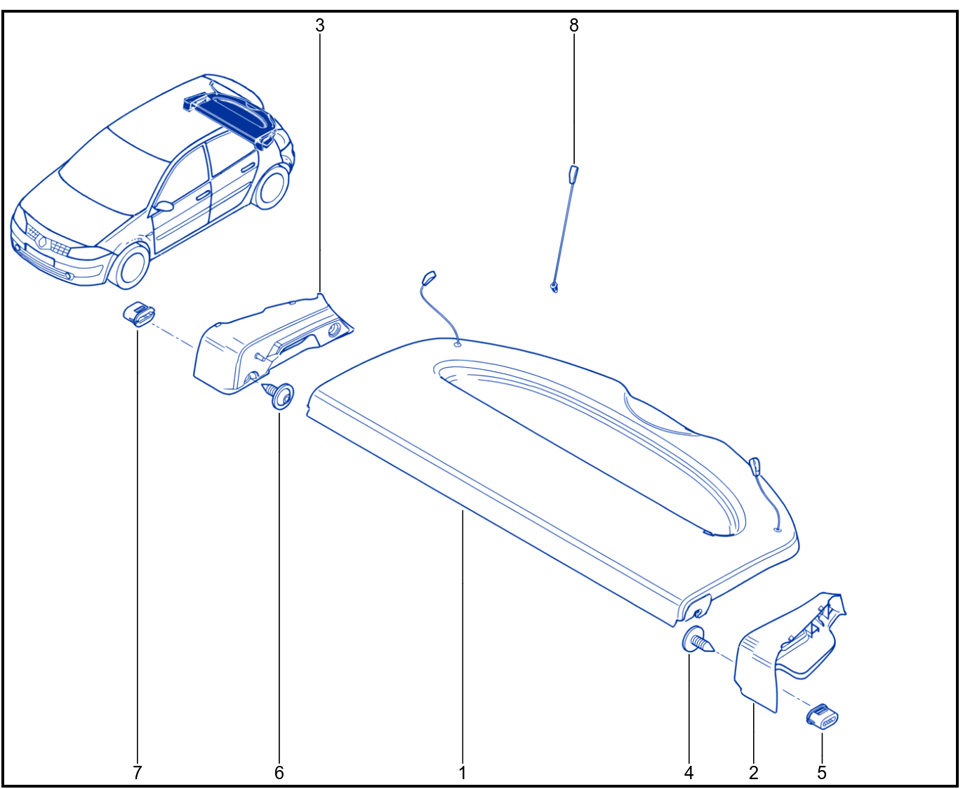 Rear Parcel Shelf - 01084671