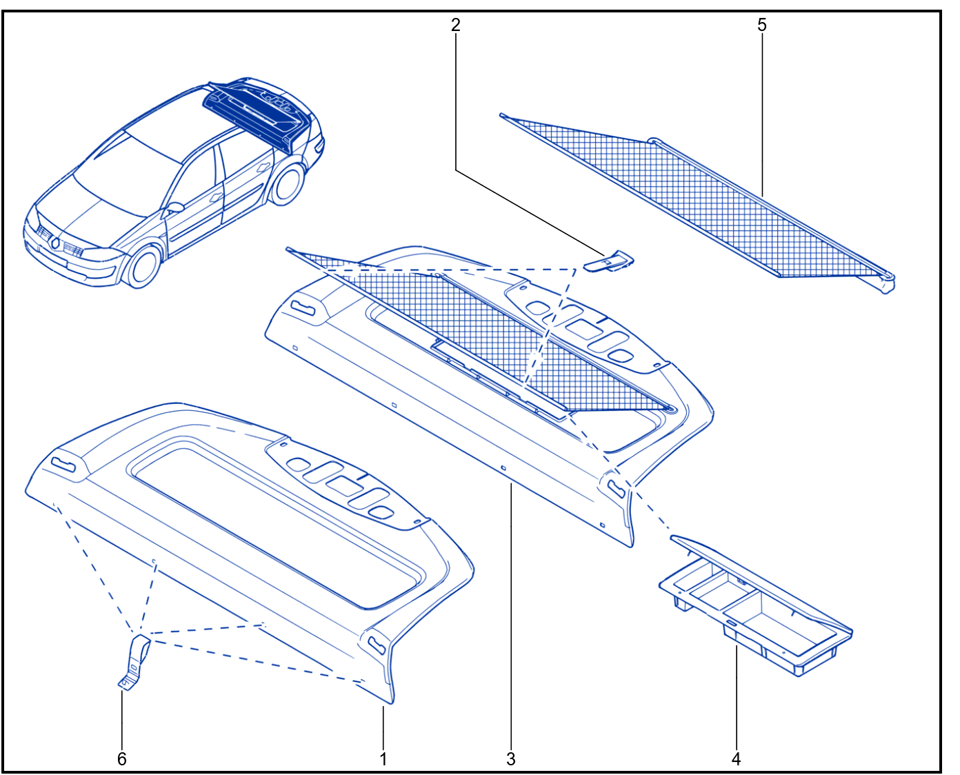 Rear Parcel Shelf - 01084674