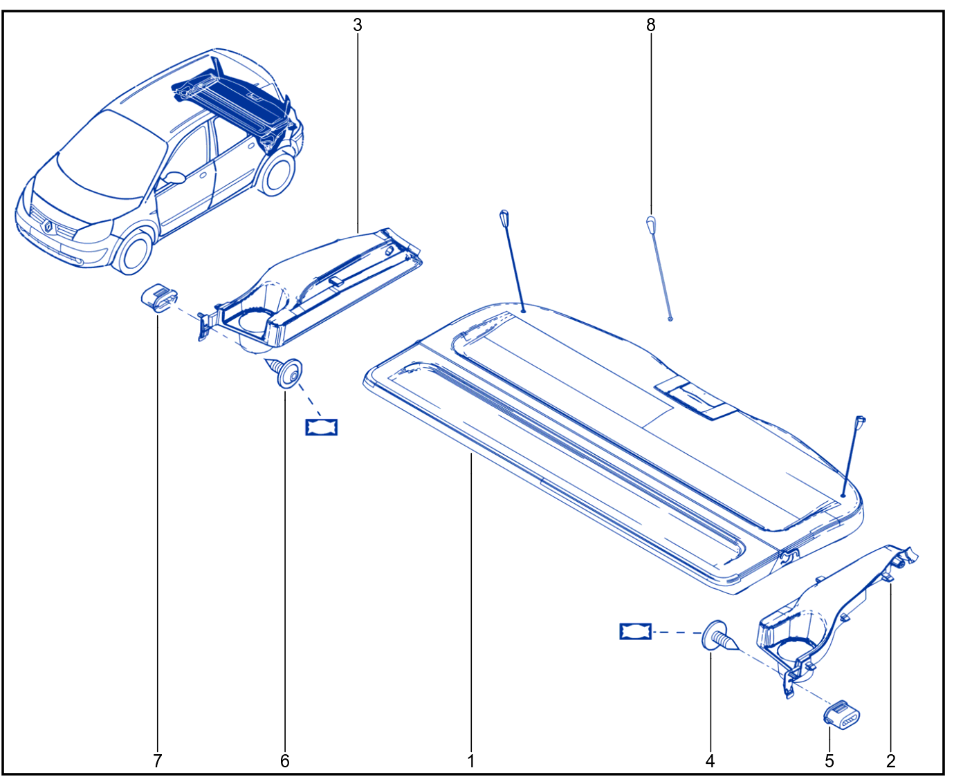 Rear Parcel Shelf - 01084810