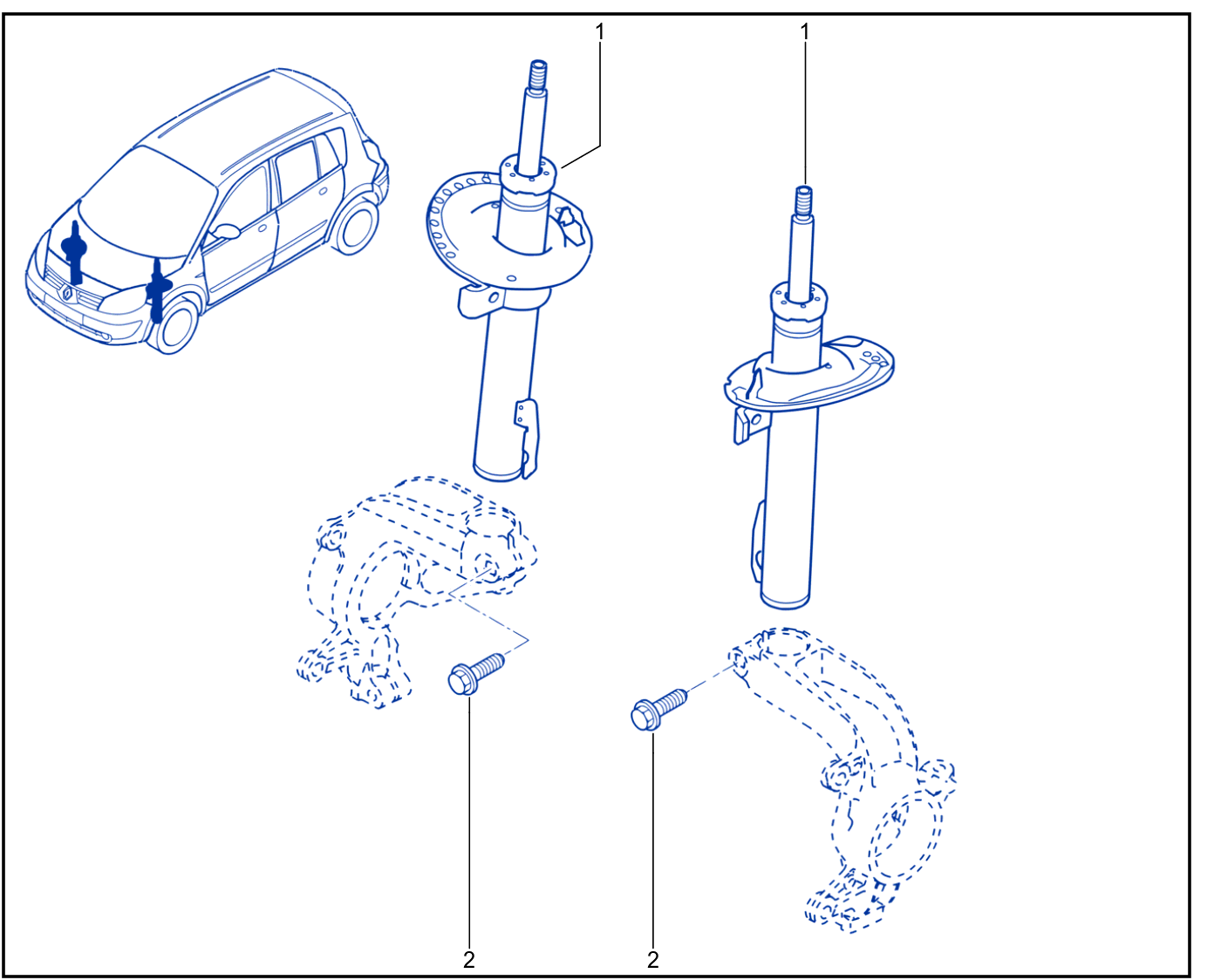 Suspension - Front Shock Absorption - 01084858
