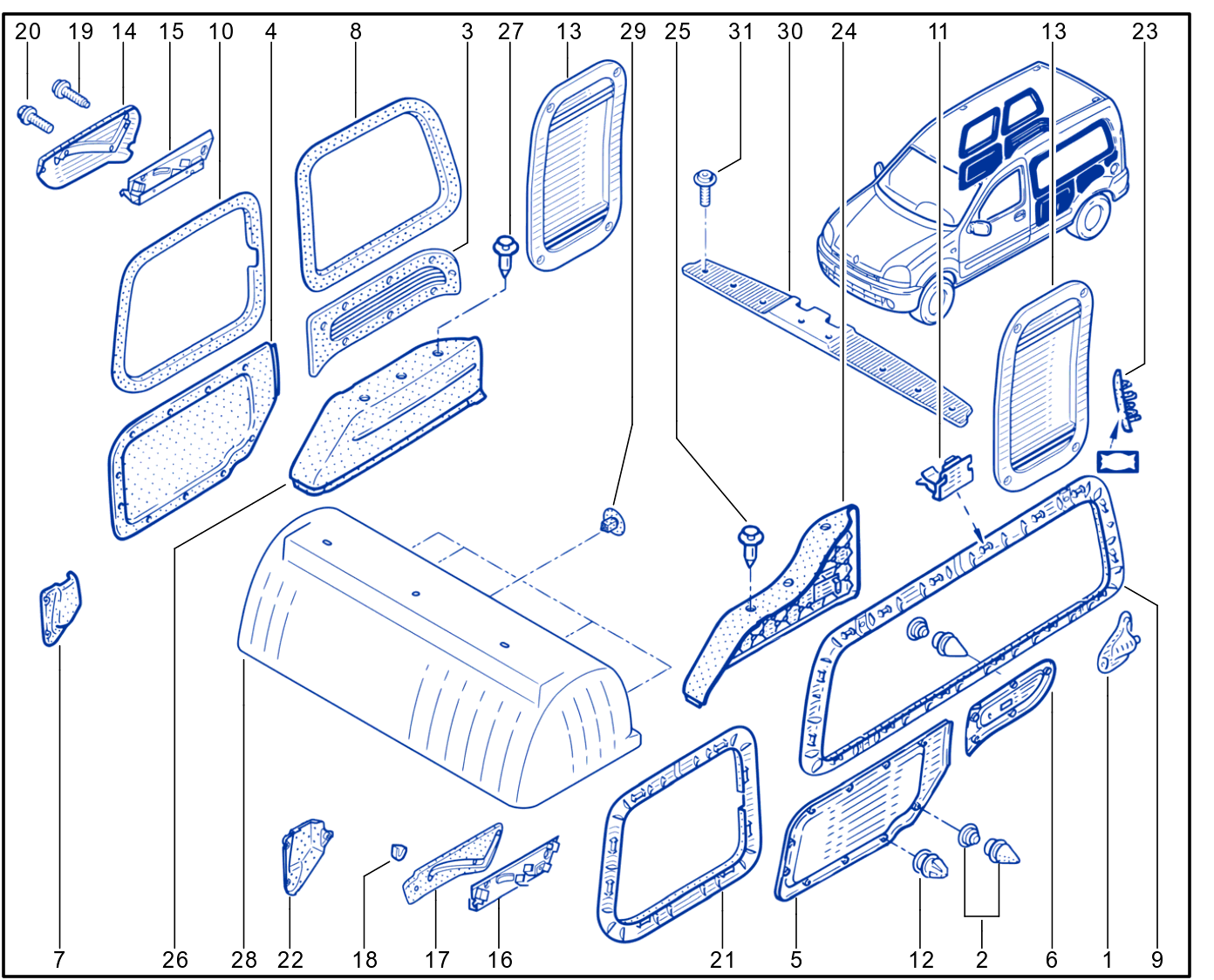 Luggage Compartment Trim - 01084930
