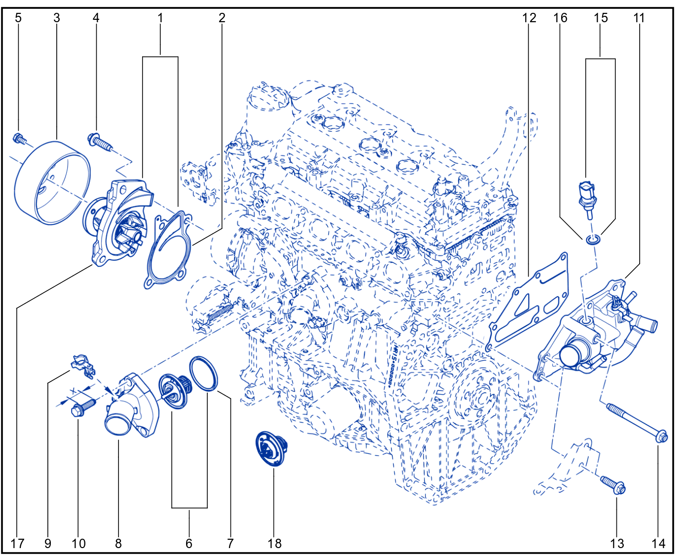 Water Pump - Coolant Unit - 01084999