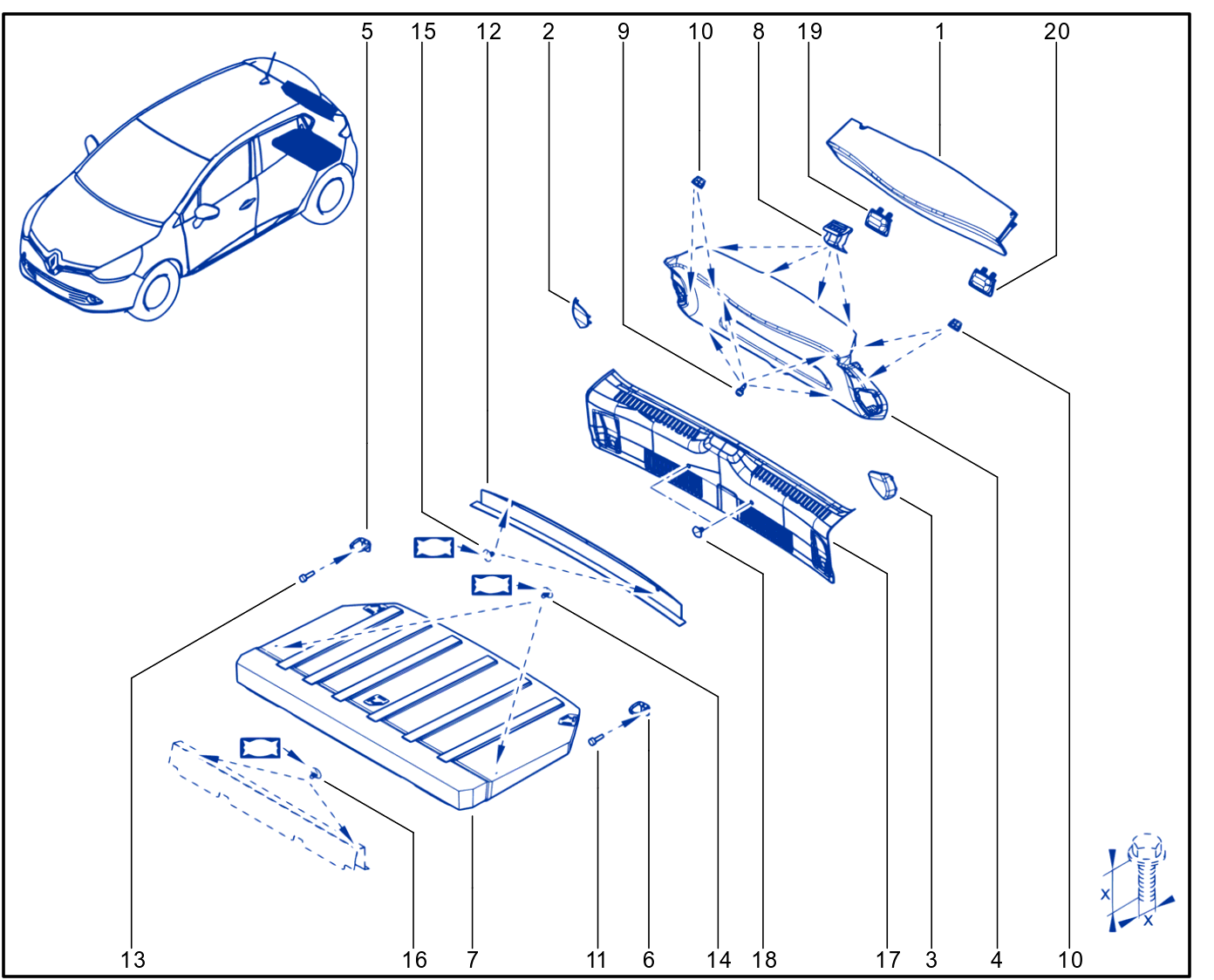 Luggage Compartment Trim - 01085459