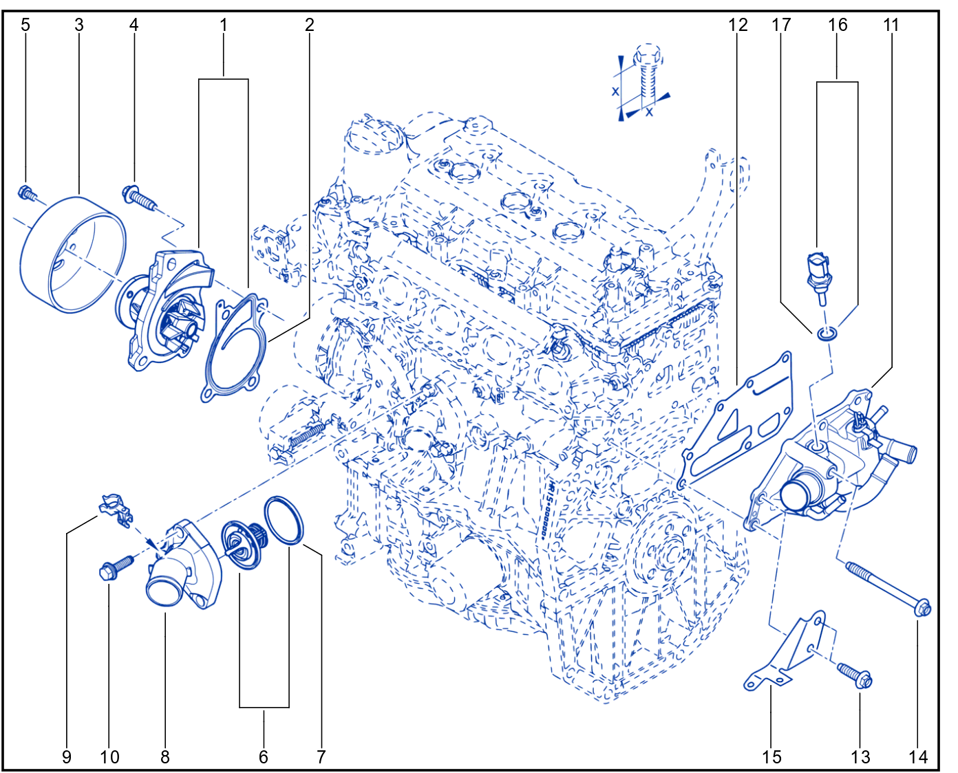 Water Pump - Coolant Unit - 01085476