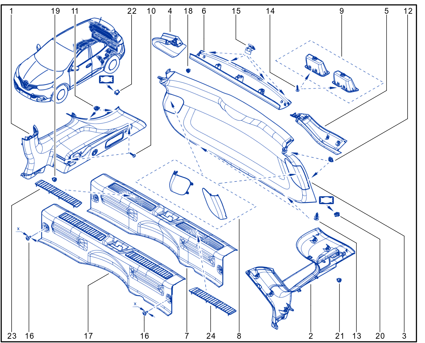 Luggage Compartment Trim - 01085504