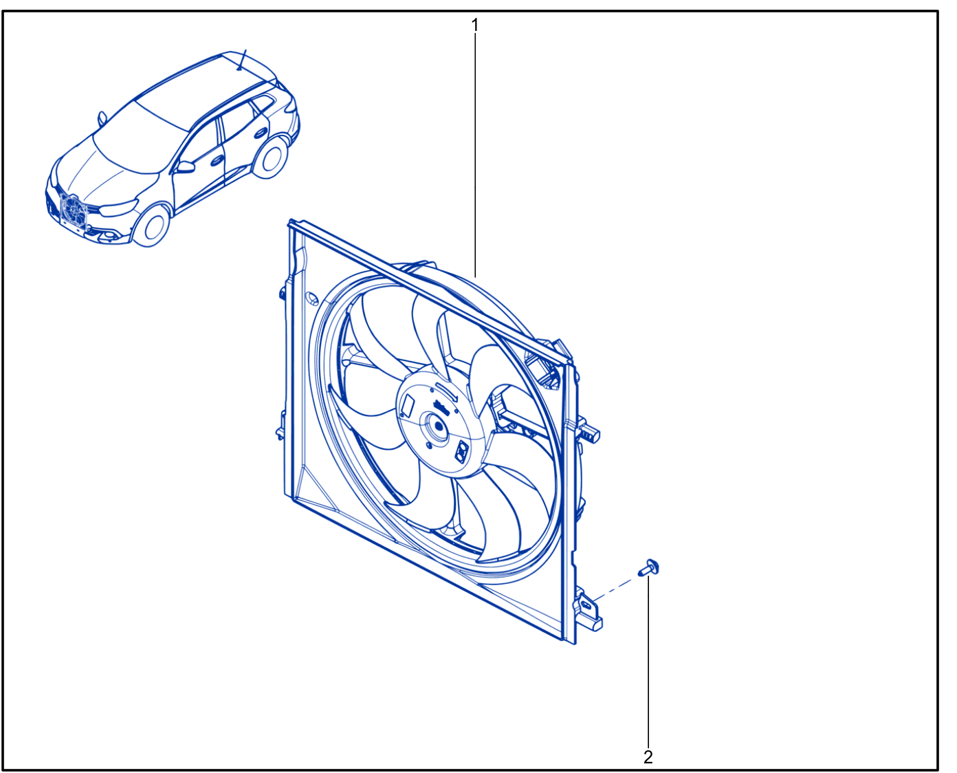 Radiator - Engine Cooling Fan - 01086282