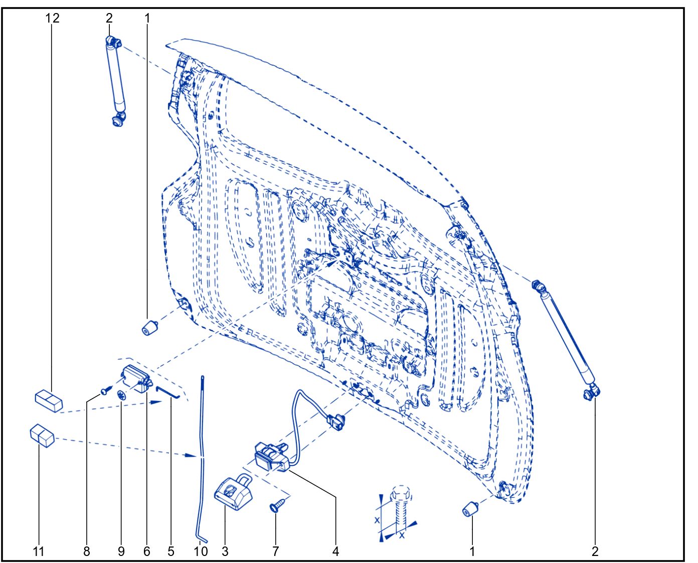 Rear Opening Element Control And Mechanism - 01087094