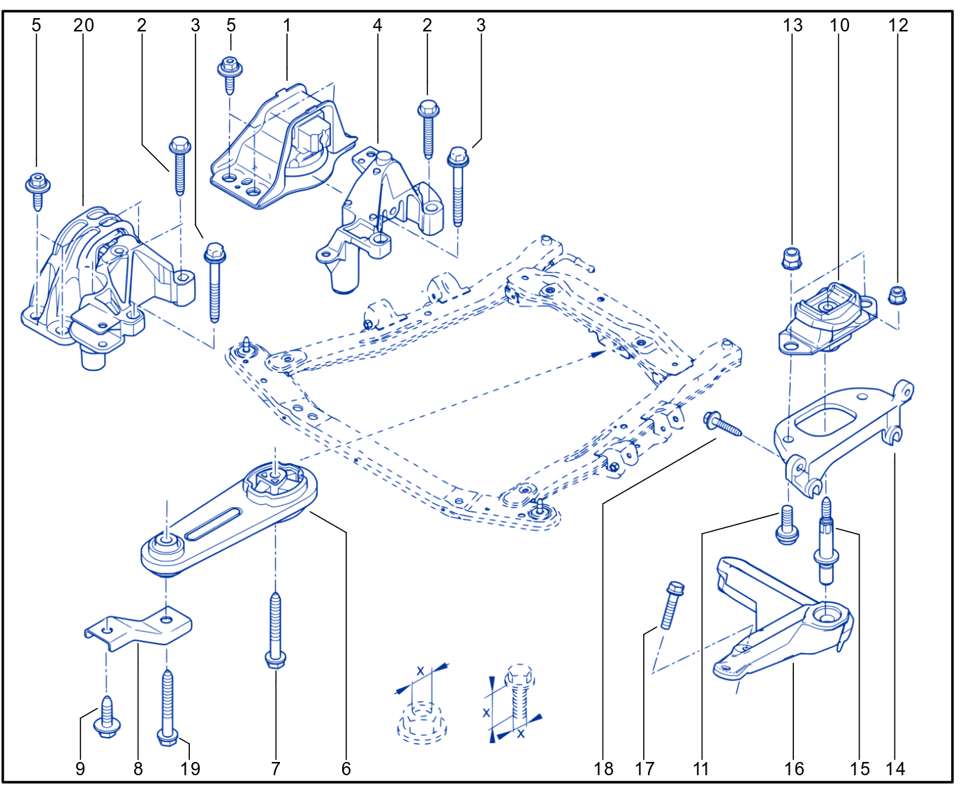 Engine And Transmission Assembly Support - 01087183